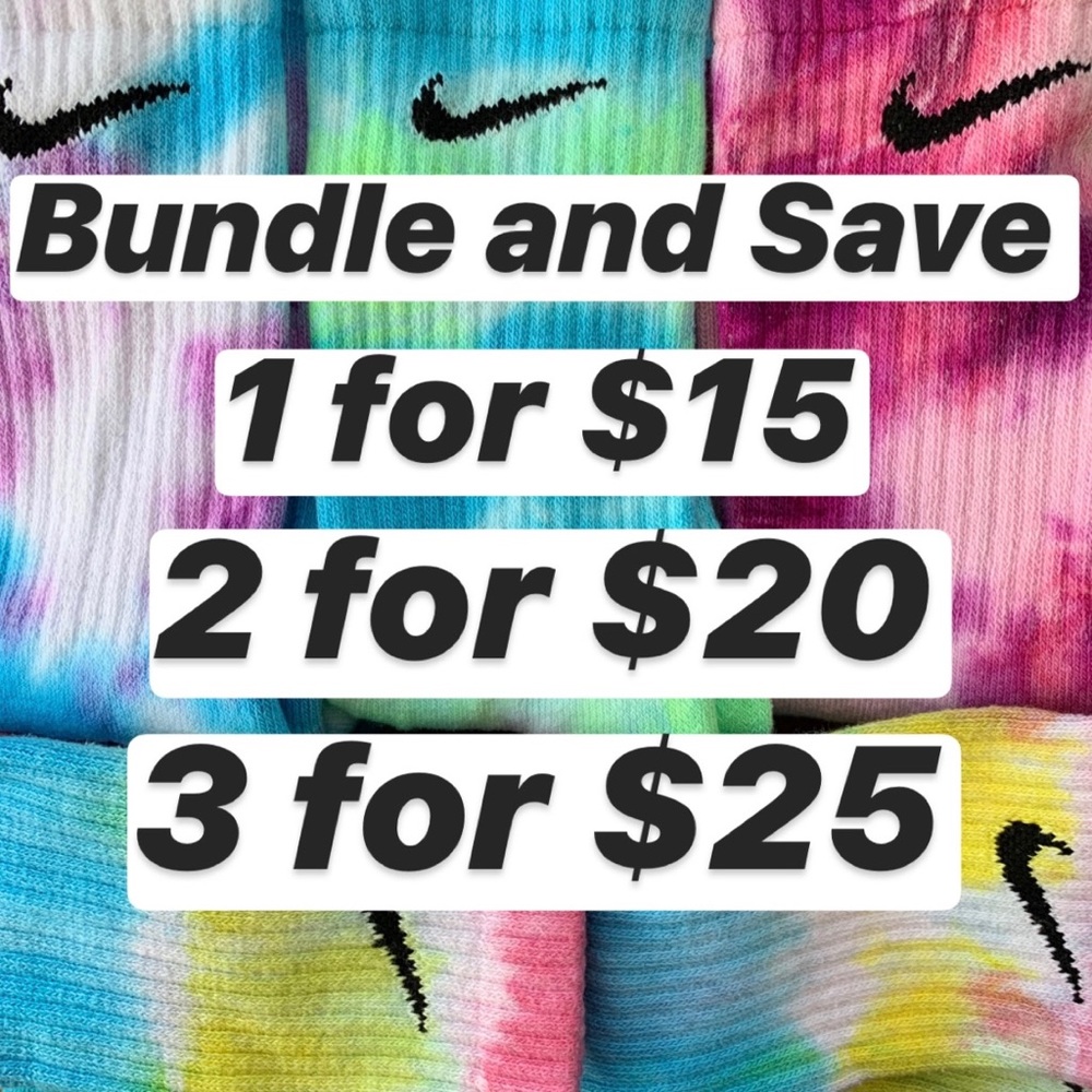 Nike Tie Dye Crew Socks - Large - Picture 3 of 4